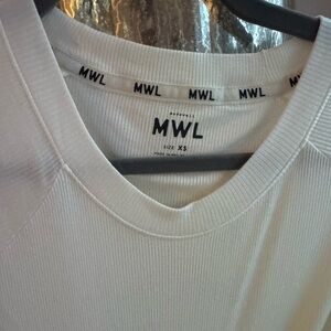 Madewell Ivory Ribbed Knit Top